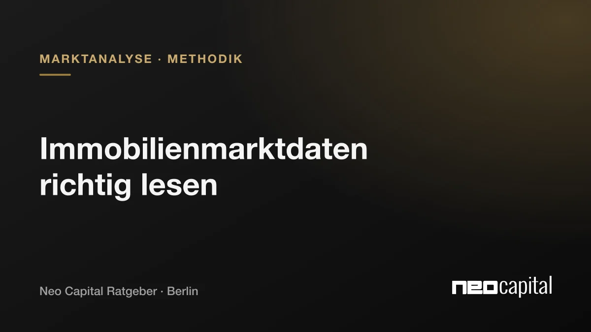 Immobilienmarktdaten richtig lesen: Angebotspreise, Kaufpreise und Indizes im Vergleich