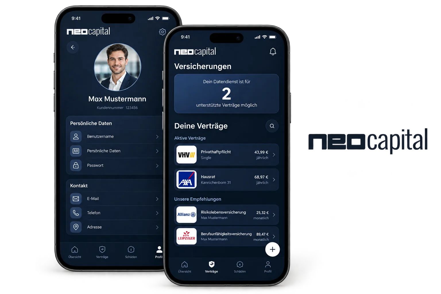 Neo Capital App – Versicherungen und Verträge im Überblick